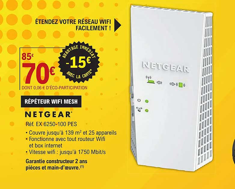 Promo Répéteur Wifi Mesh Netgear chez E.Leclerc iCatalogue.fr