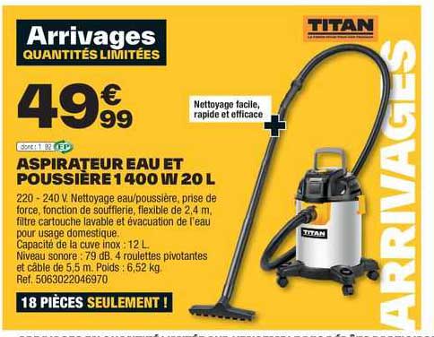 Vacuum Cleaner DeWalt 20L 1050W Fonction Souffleur 14
