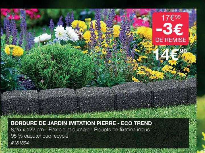 Promo Bordure De Jardin Imitation Pierre - éco Trend chez Costco