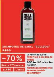Monoprix Shampoing Original Bulldog -70% Sur Le 2ème Article