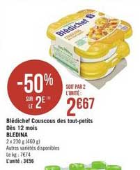 BLEDINA - BLEDICHEF COUSCOUS DES 12 MOIS Les 2 Assiettes De 230g - Repas De Bébé/Repas Dès 12