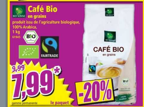 Discount alimentaire - NORMA, Café en grains Bio, Produits bio