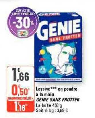 Promo Lessive En Poudre à La Main Génie Sans Frotter chez G20 ...