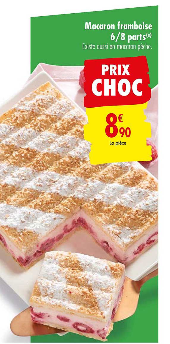 Offre Macaron Framboise 6 8 Parts Chez Carrefour