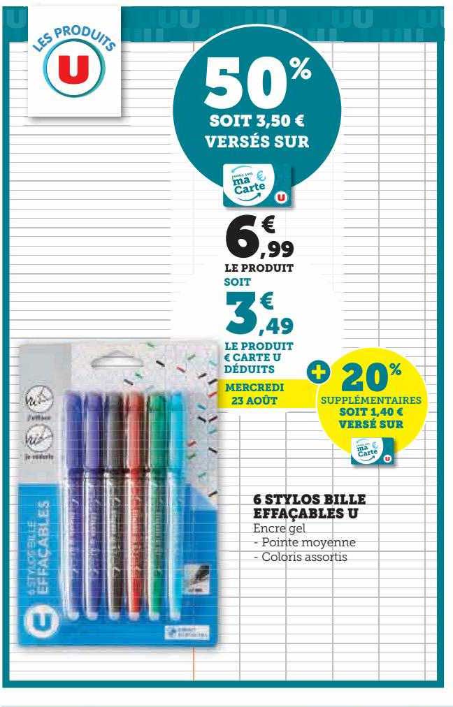 Lot De 6 Stylos à Bille Effaçables TPTGIAR - 0,5mm, Encre Bleue - Design Animaux Pour Enfants Et Étudiants - Idéal Pour École Et Bureau