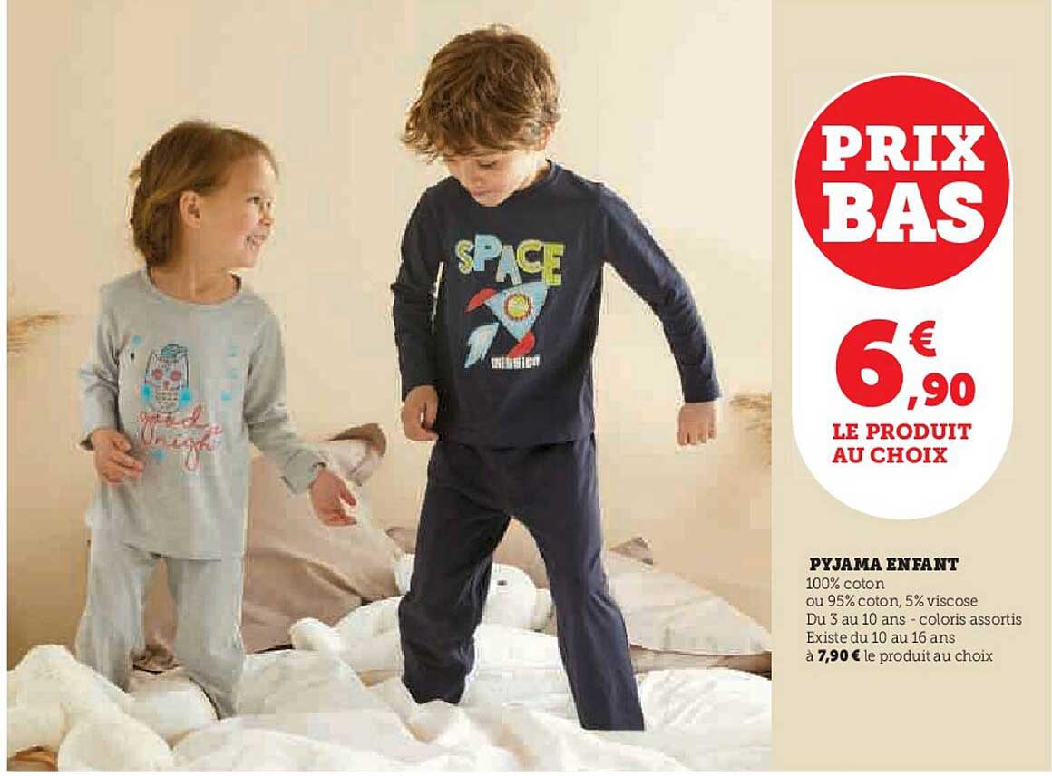 Promo Pyjama Enfant chez Hyper U - iCatalogue.fr