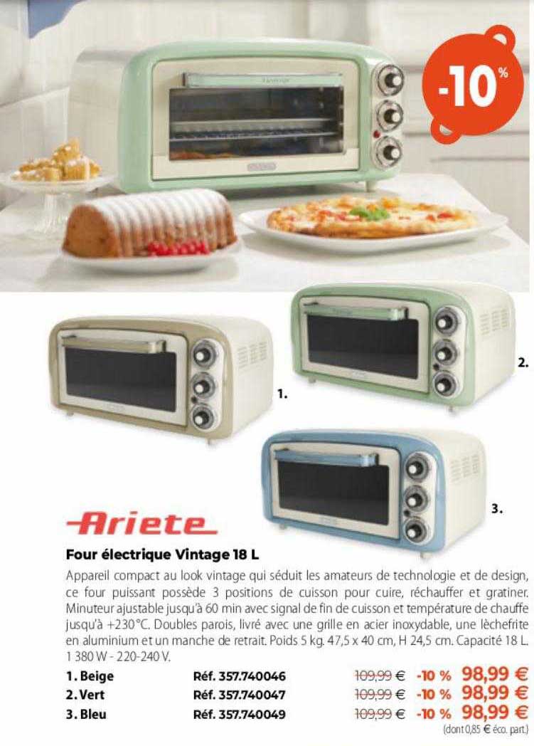 ARIETE Kit 3 Manopole Originali Per Forno Vintage Oven 18L Art. 979 - Ricambio AT6256025300