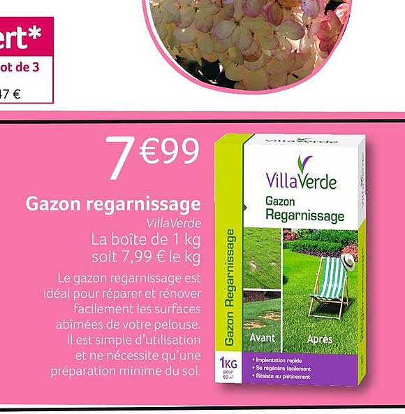 Promo Gazon Regarnissage chez VillaVerde iCatalogue.fr