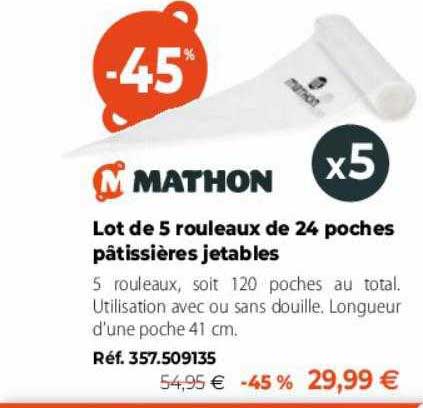 Poches Pâtissières Coton Lot De 5 | Coton Revêtu | Tailles 30 à 50 Poches Pâtissières Coton Lot De 5 | Coton Revêtu | Tailles 30 à 50
