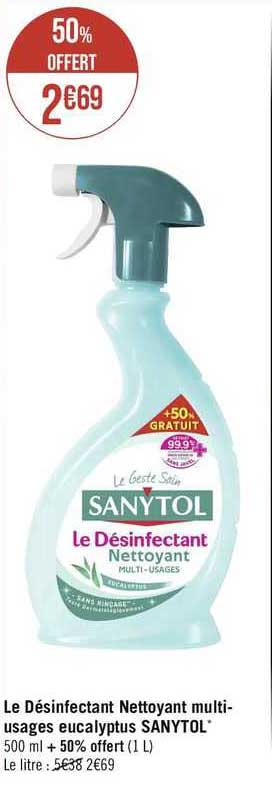 500 Ml Lot 3 Spray D sinfectant Nettoyant Multi Usages Sanytol Parfum 500 Ml Lot 3 Spray D sinfectant Nettoyant Multi Usages Sanytol Parfum