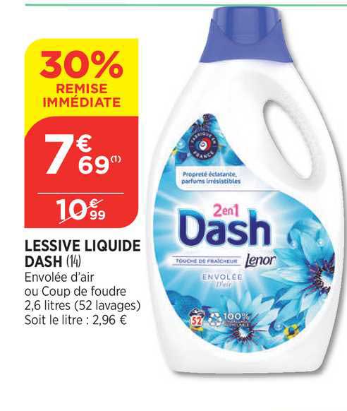 Promo Lessive Liquide Dash chez Bi1 