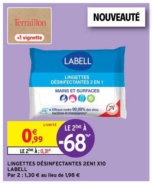 Labell Labell optivie lingettes hygiène adulte - En promotion chez  Intermarche