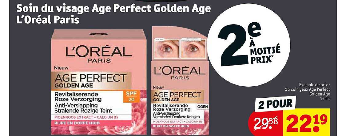 Promo Soin Du Visage âge Perfect Golden âge L'oréal Paris chez Kruidvat