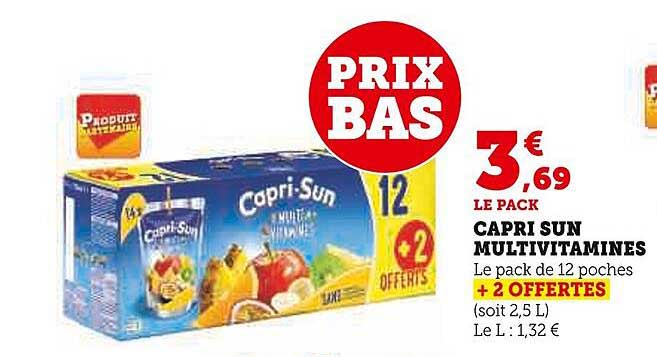 Promo Capri Sun Multivitamines Chez Super U ICatalogue fr