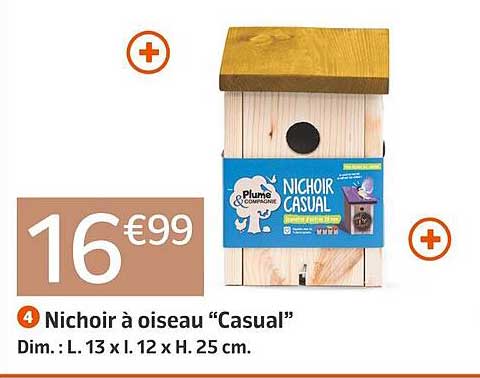 Nichoir à Oiseaux En Bois Naturel Avec Corde - Décoration Jardin, 15x11x10cm, Trou 3cm