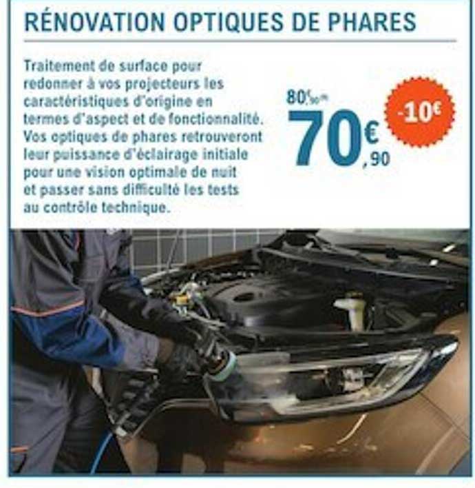 Promo Rénovation Optiques De Phares chez E.Leclerc L'Auto - iCatalogue.fr