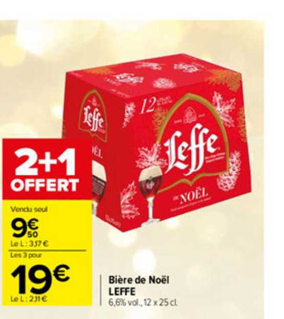 Offre Bière De Noël Leffe chez Carrefour
