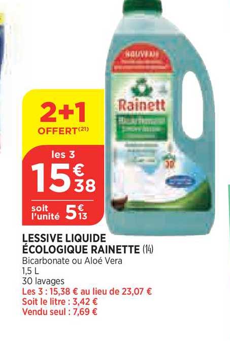 Promo Lessive liquide rainett chez U Express