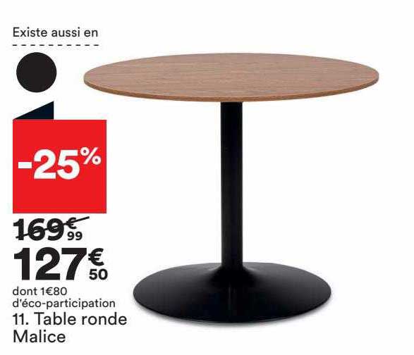 Offre Table Ronde Malice Chez But