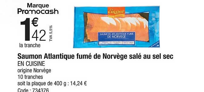 Promocash Saumon Atlantique Fumé De Norvège Salé Au Sel Sec En Cuisine