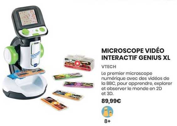 VTECH - GENIUS XL - Microscope vidéo interactif