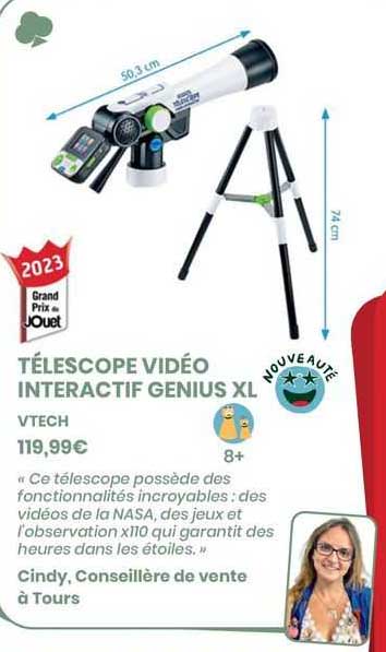 Promo Télescope Vidéo Interactif Genius Xl Vtech chez Cultura 