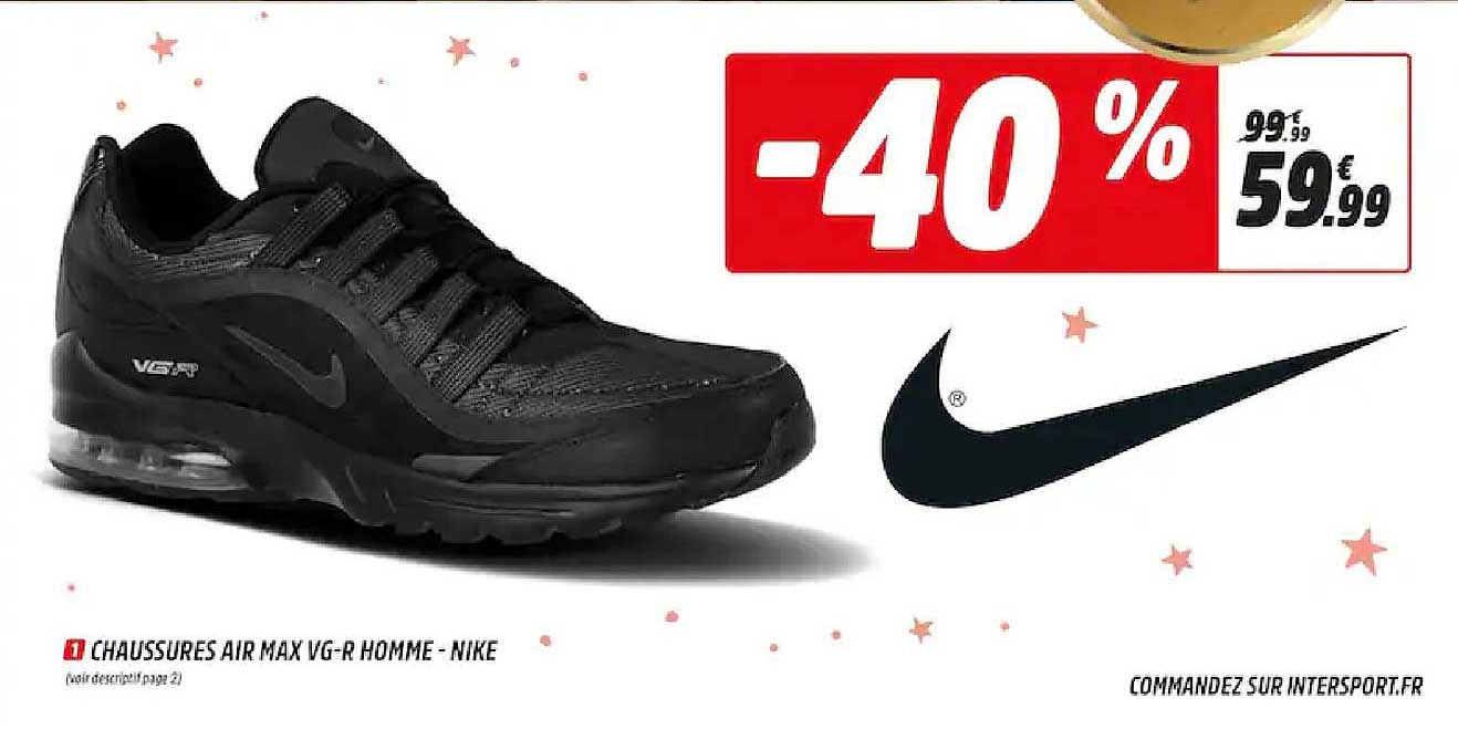 Promo Chaussures Air Max Vg r Homme Nike chez Intersport