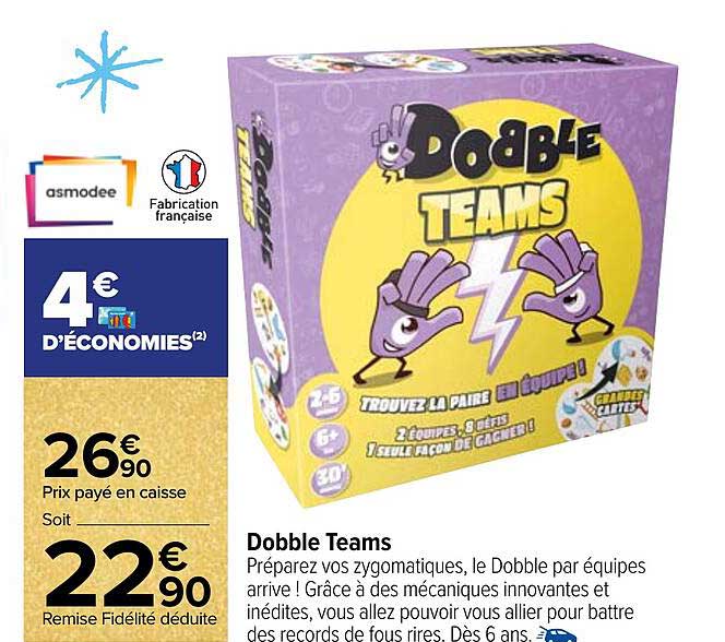 Asmodee - DOBBLE : Super Pack Disney et Pixar - Jeux de société - Jeu de Cartes, rapidité et