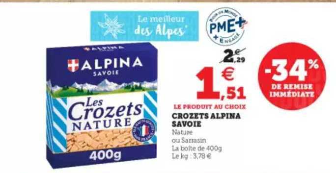 Promo Crozets Alpina Savoie chez Hyper U - iCatalogue.fr