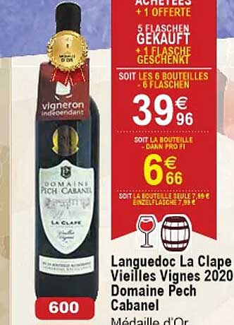 Cora Languedoc La Clape Vieilles Vignes 2020 Domaine Pech Cabanel
