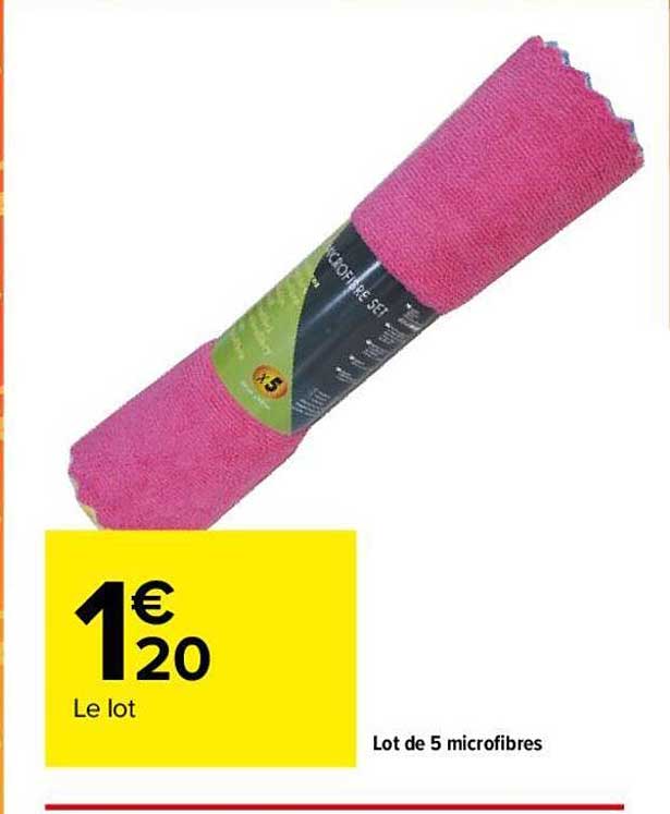 Promo Lot De Microfibres Chez Carrefour Icatalogue Fr