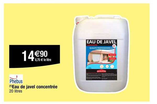 Eau De Javel Concentrée 48 Brico Depot Promo Eau De Javel Concentrée Phébus chez Migros France - iCatalogue.fr