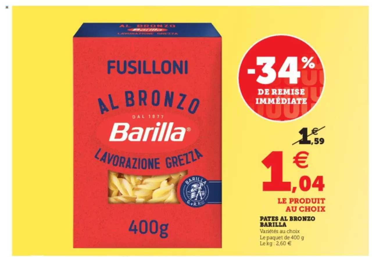 Barilla Pates Al Bronzo Fusilloni 400g 