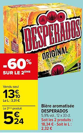 Carrefour Market Bière Aromatisée Desperados