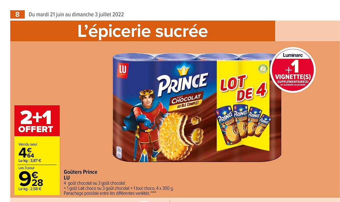 Carrefour Market Goûters Prince Lu
