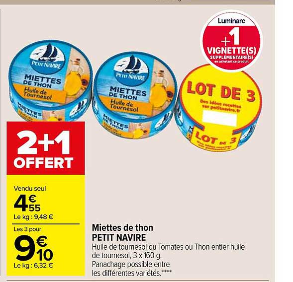 Carrefour Market Miettes De Thon Petit Navire