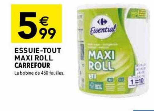 Essuie-tout Maxi Roll CARREFOUR ESSENTIAL