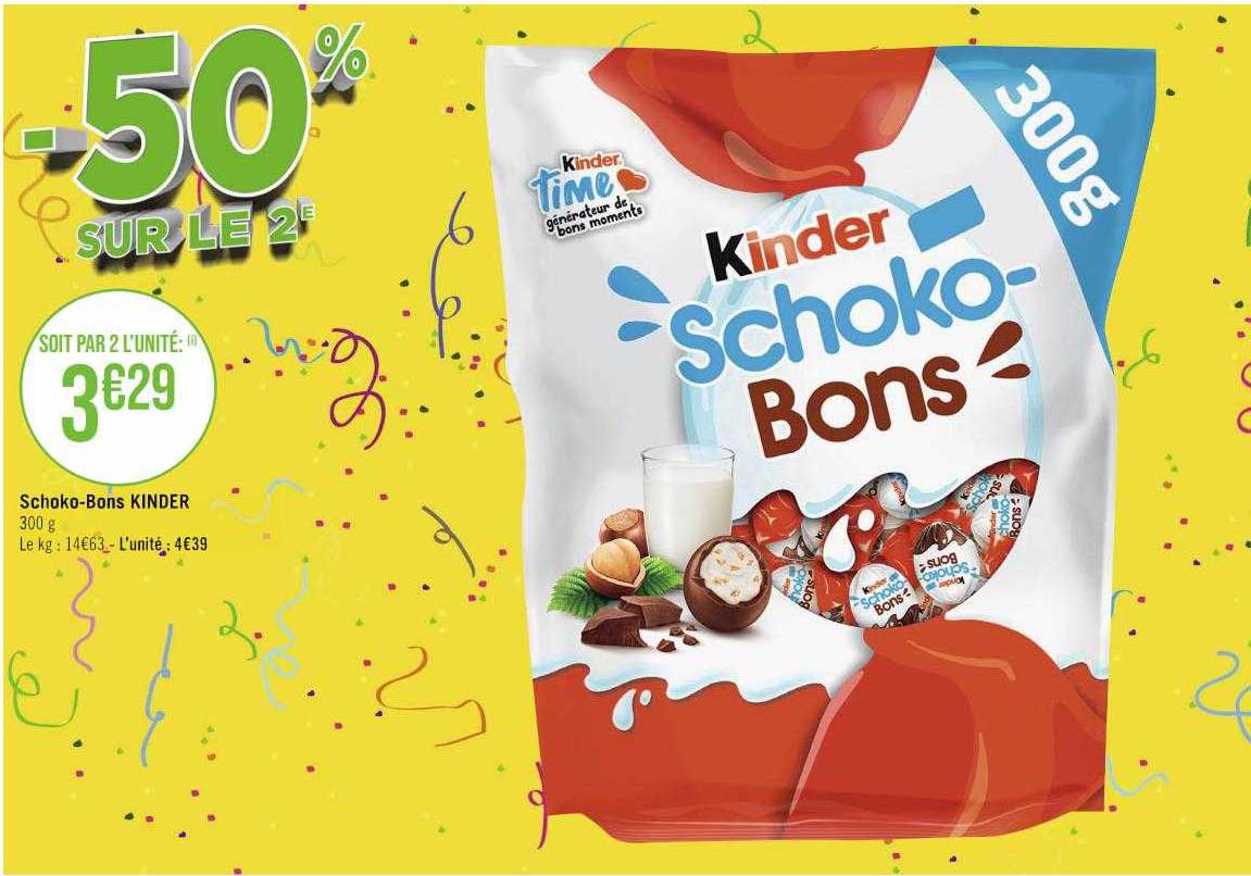 Promo Schoko-Bons Kinder chez Géant Casino - iCatalogue.fr
