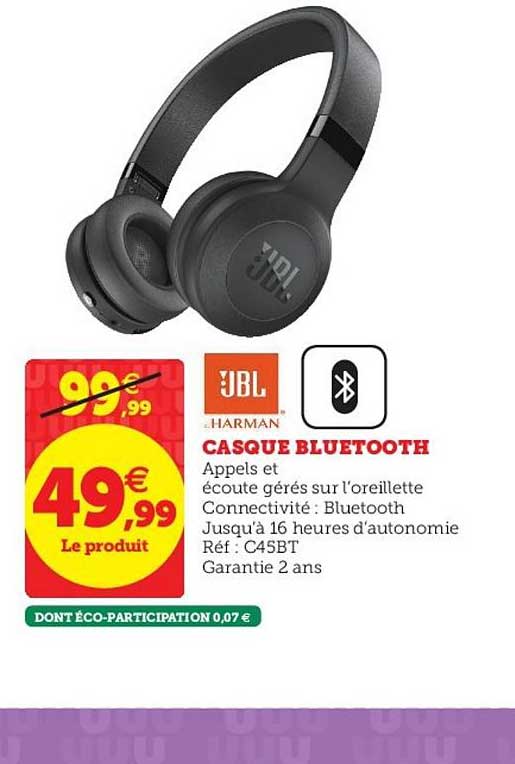 Super U Casque Bluetooth Jbl