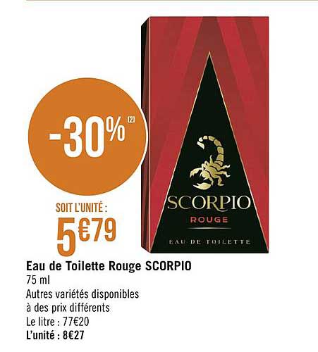 parfum scorpio rouge leclerc