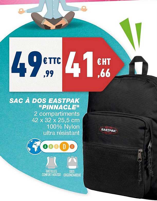 Promo Eastpak sac à dos provider chez Bureau Vallée