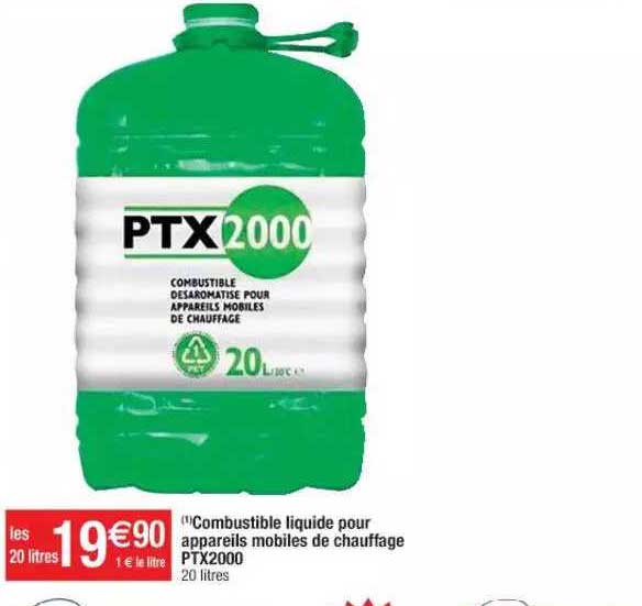 Cora Combustible Liquide Pour Appareils Mobiles De Chauffage Ptx2000