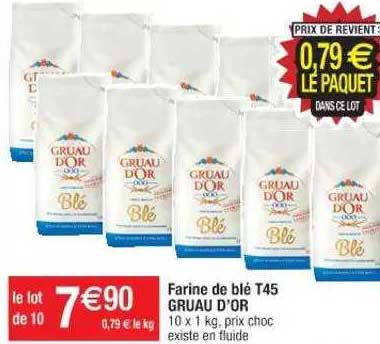 Promo Farine de blé T45 Gruau d'or chez Carrefour