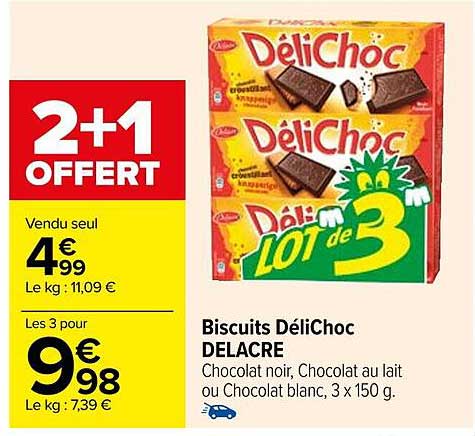 Promo Les biscuits delacre chez Carrefour