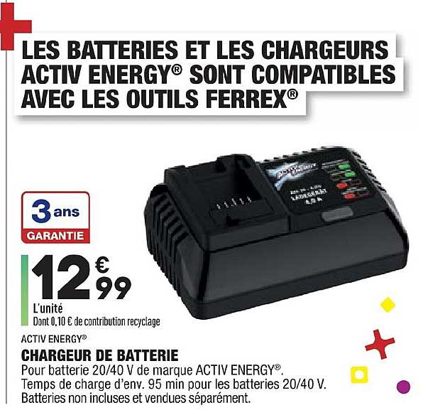 Chargeur de Batterie Pour Garden Feelings 18 V Aldi 