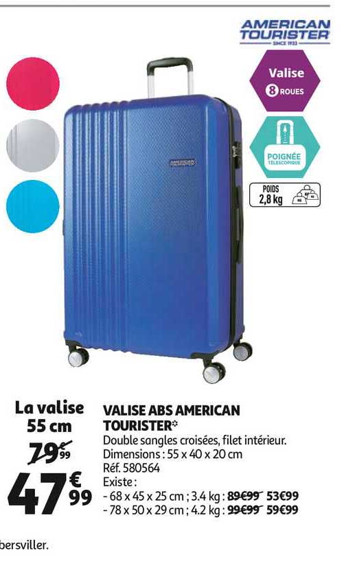 valise cabine american tourister auchan