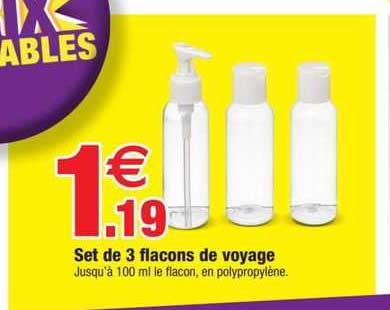 Jet LAG - SC15130 Kit de Voyage Flacon 3 Pièces