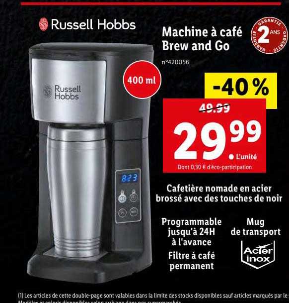 Lidl Machine à Café Brew And Go Russell Hobbs