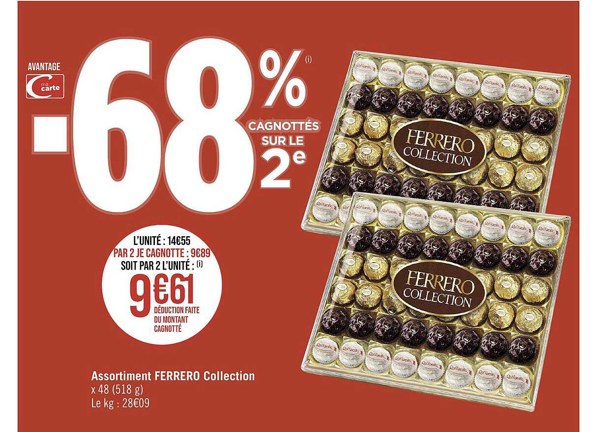 Promo Assortiment chocolat noel FERRERO ROCHER chez Carrefour Express