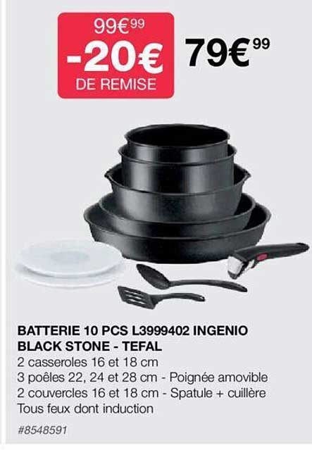 TEFAL Ingenio Black Stone